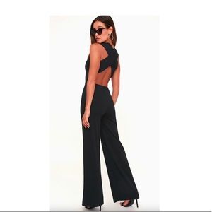 Black Cross back Jumpsuit